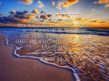 Romans 122 Kjv Do Not Conform To The World Bible Verse Wall Art Canvas - Christian Canvas Wall Art
