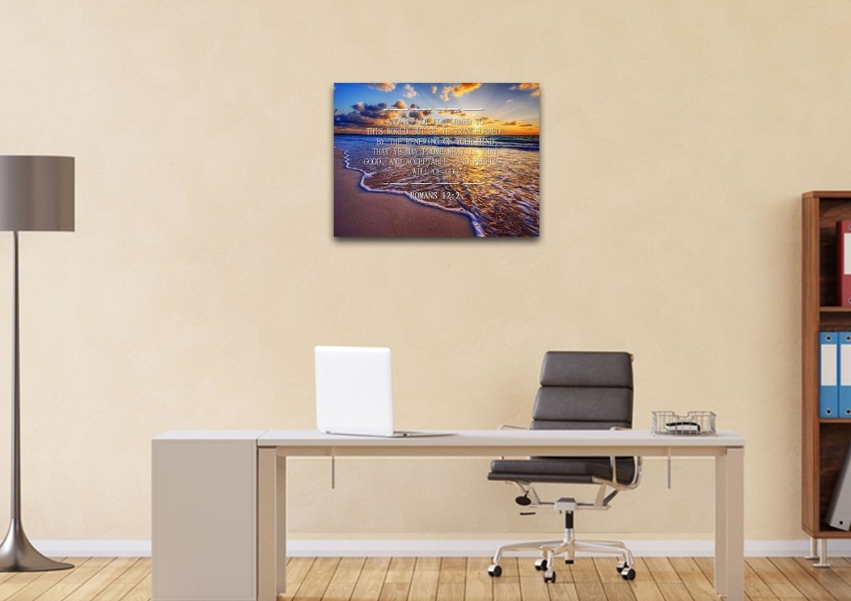 Romans 122 Kjv Do Not Conform To The World Bible Verse Wall Art Canvas - Christian Canvas Wall Art