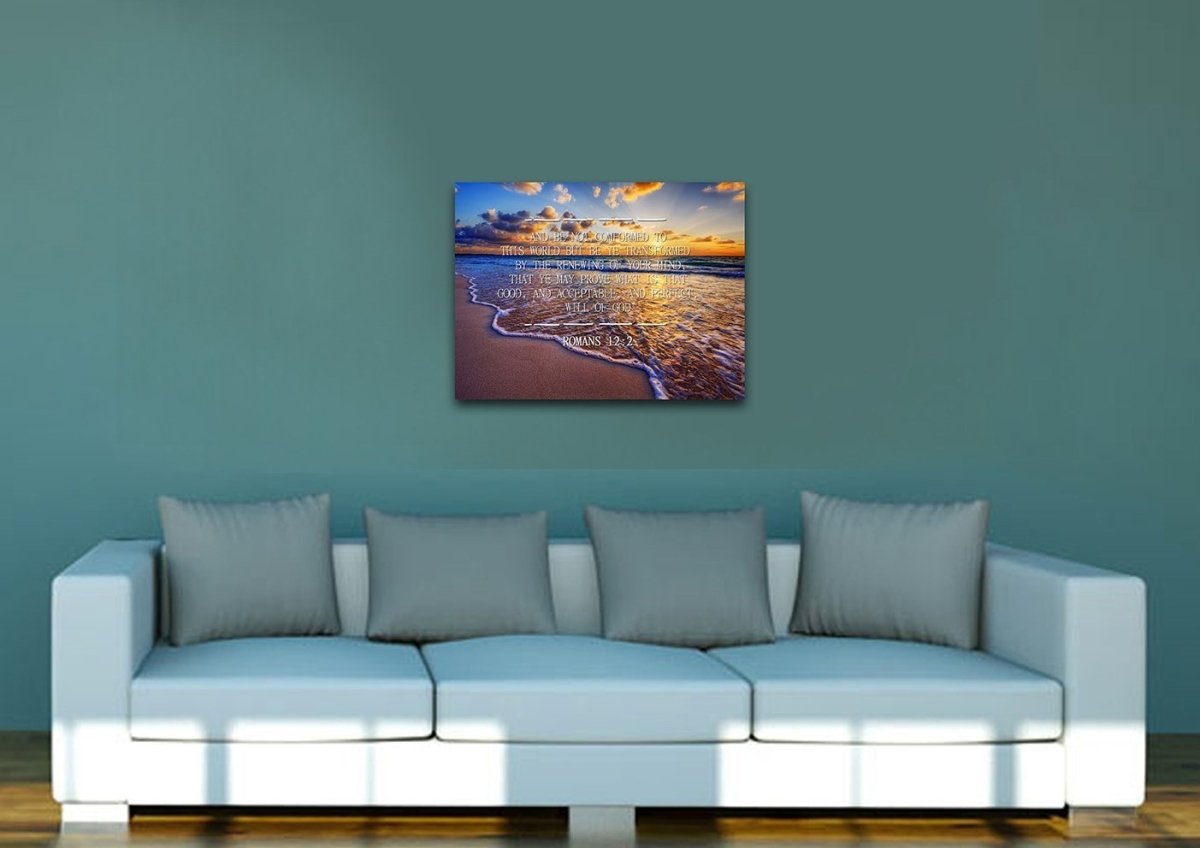Romans 122 Kjv Do Not Conform To The World Bible Verse Wall Art Canvas - Christian Canvas Wall Art