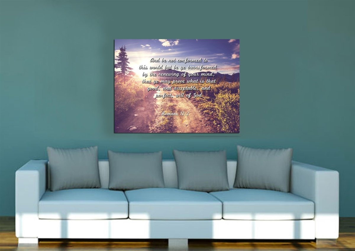 Romans 122 Kjv Do Not Conform To The World Bible Verse Wall Art Canvas