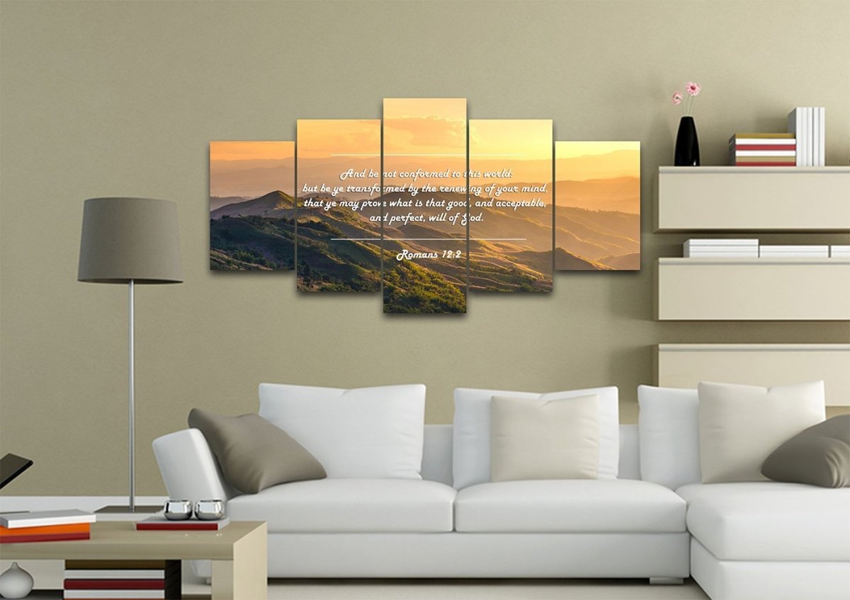 Romans 122 Kjv Do Not World To The Pattern Bible Verse Wall Art Canvas - Christian Canvas Wall Art