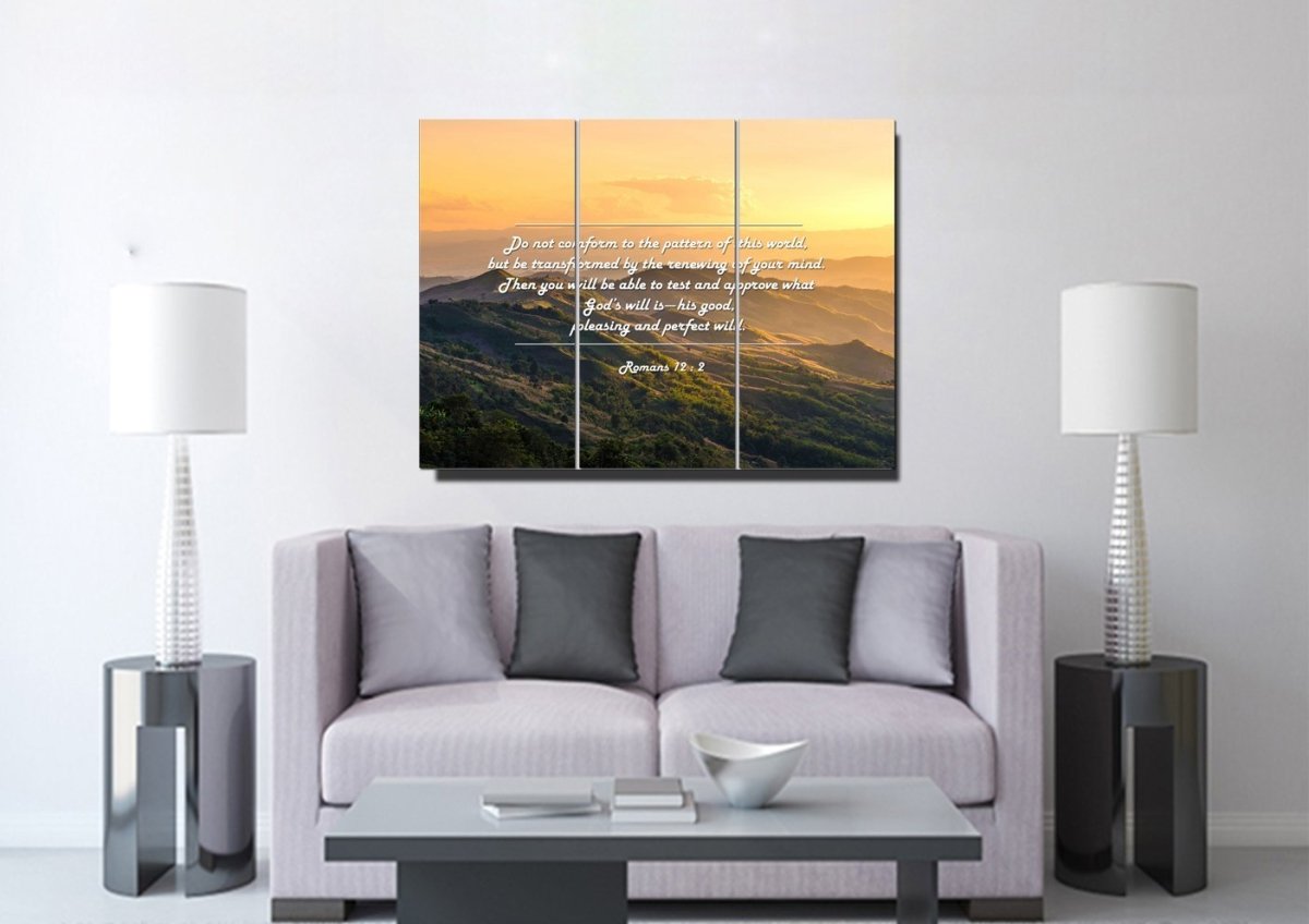 Romans 122 Kjv Do Not World To The Pattern Bible Verse Wall Art Canvas - Christian Canvas Wall Art