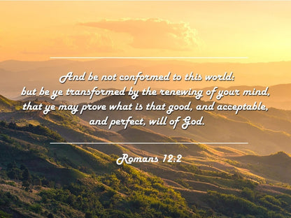 Romans 122 Kjv Do Not World To The Pattern Bible Verse Wall Art Canvas - Christian Canvas Wall Art