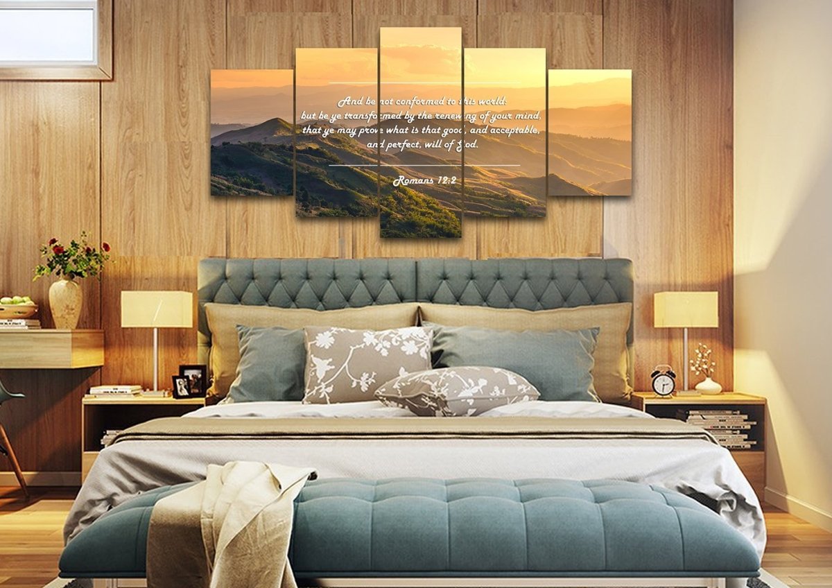 Romans 122 Kjv Do Not World To The Pattern Bible Verse Wall Art Canvas - Christian Canvas Wall Art