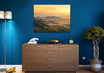 Romans 122 Kjv Do Not World To The Pattern Bible Verse Wall Art Canvas - Christian Canvas Wall Art