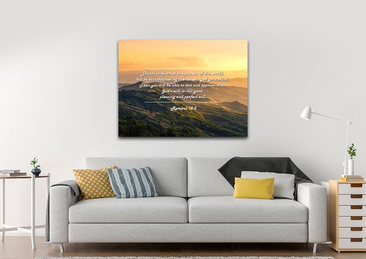 Romans 122 Niv Do Not Conform To The Pattern Bible Verse Wall Art Canvas - Christian Canvas Wall Art