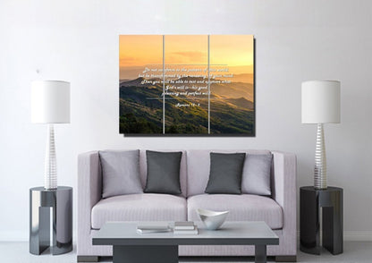 Romans 122 Niv Do Not Conform To The Pattern Bible Verse Wall Art Canvas - Christian Canvas Wall Art