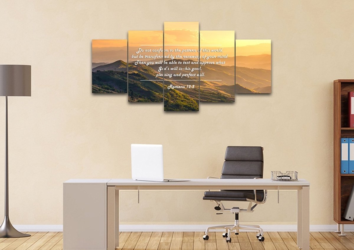 Romans 122 Niv Do Not Conform To The Pattern Bible Verse Wall Art Canvas - Christian Canvas Wall Art