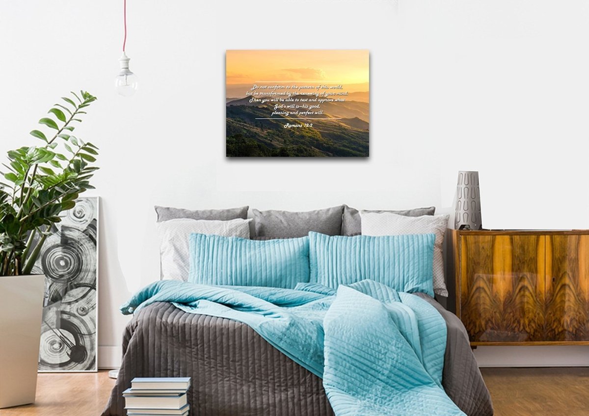 Romans 122 Niv Do Not Conform To The Pattern Bible Verse Wall Art Canvas - Christian Canvas Wall Art