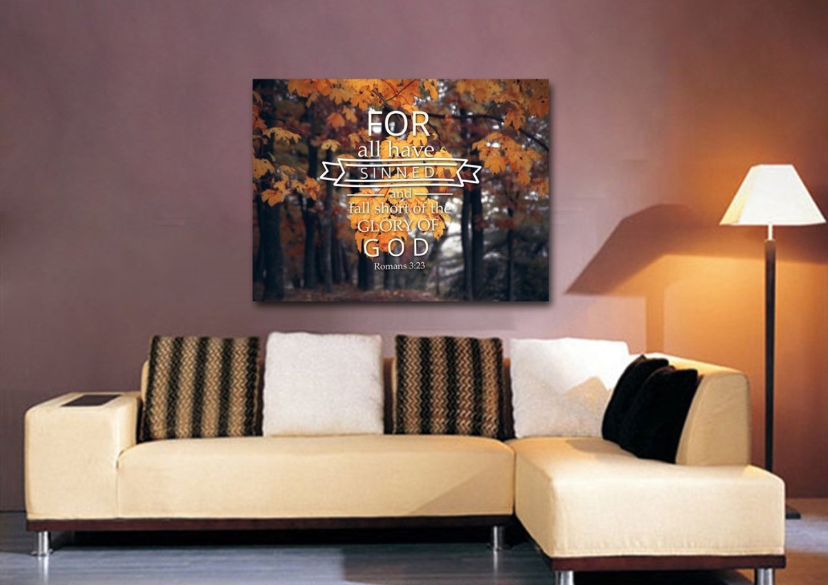 Romans 323 For All Have Sinned Canvas Wall Art Print - Christian Canvas Wall Art