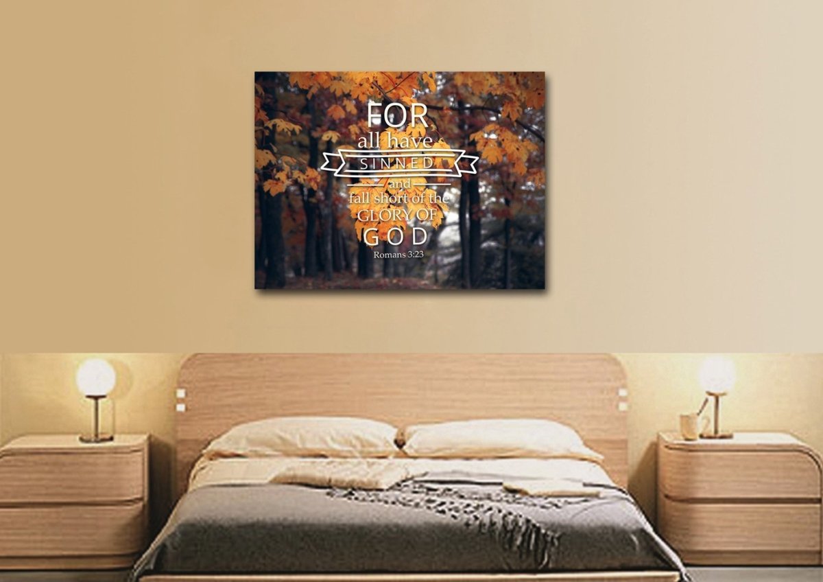 Romans 323 For All Have Sinned Canvas Wall Art Print - Christian Canvas Wall Art