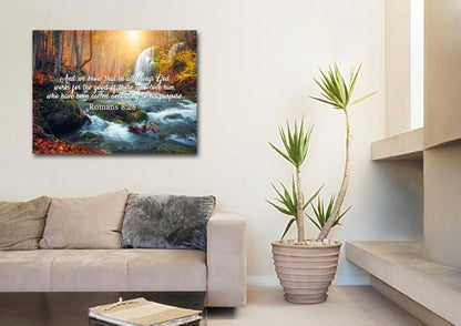Romans 828 God Works For The Good Canvas Wall Art Print - Christian Canvas Wall Art