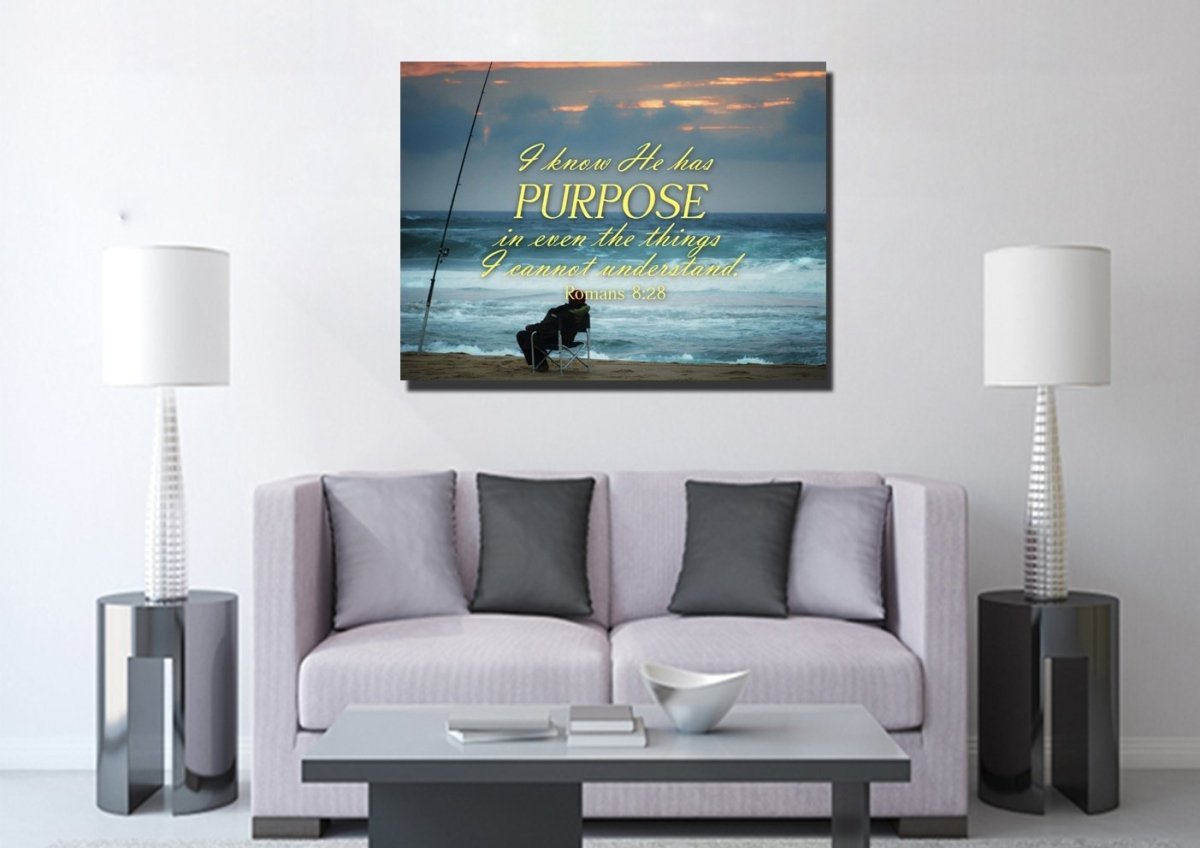 Romans 828 He Has A Purpose, Even Things I Can't Understand Canvas - Christian Canvas Wall Art