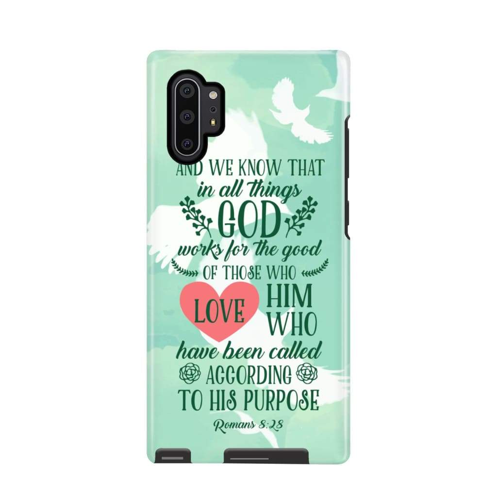 Romans 828 In All Things God Works For The Good Bible Verse Phone Case - Scripture Phone Cases - Iphone Cases Christian