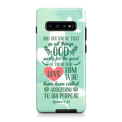 Romans 828 In All Things God Works For The Good Bible Verse Phone Case - Scripture Phone Cases - Iphone Cases Christian