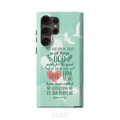 Romans 828 In All Things God Works For The Good Bible Verse Phone Case - Scripture Phone Cases - Iphone Cases Christian