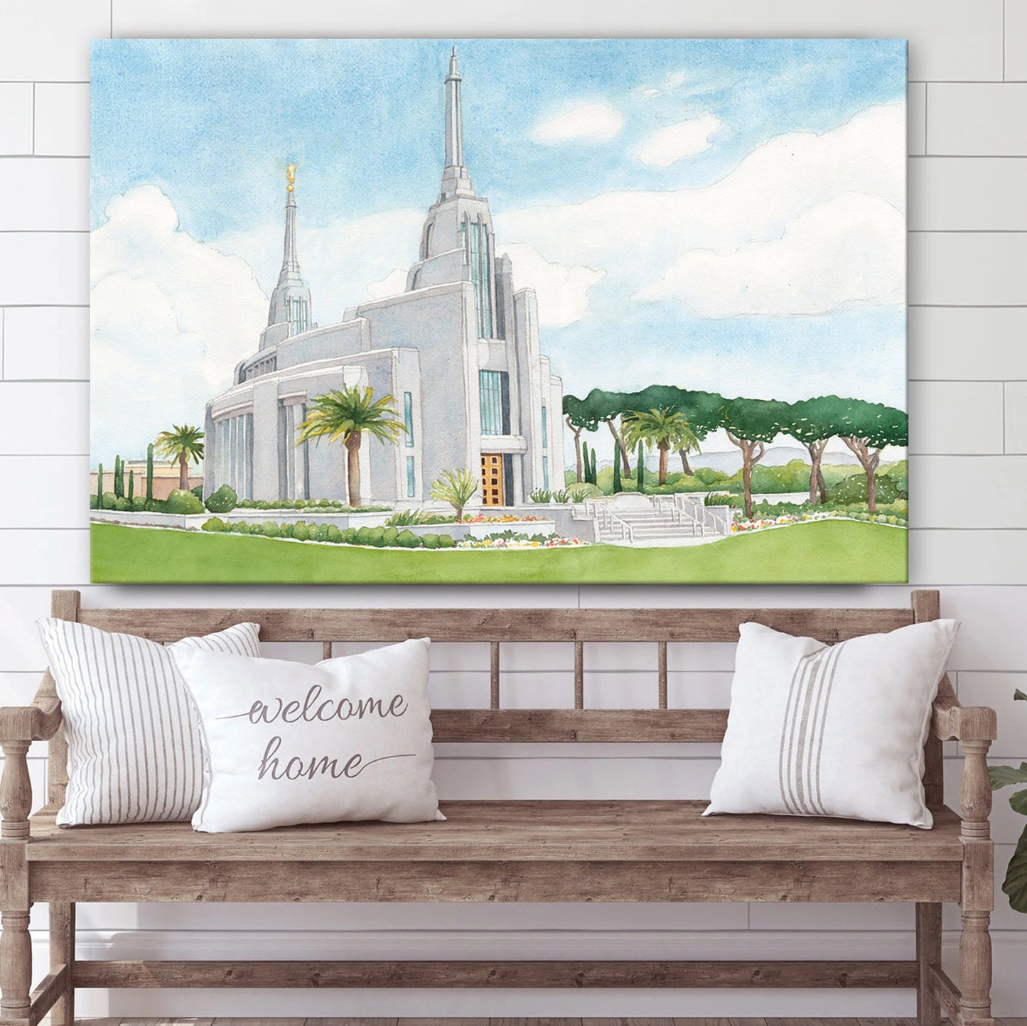 Rome Italy Temple Canvas Wall Art - Jesus Christ Picture - Canvas Christian Wall Art
