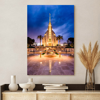 Rome Temple Evening Glow Canvas Pictures - Jesus Canvas Art - Christian Wall Art