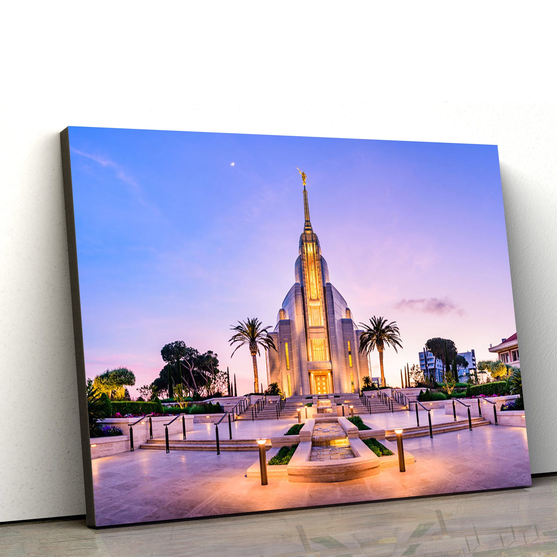 Rome Temple Summer Evening Canvas Wall Art - Jesus Christ Picture - Canvas Christian Wall Art