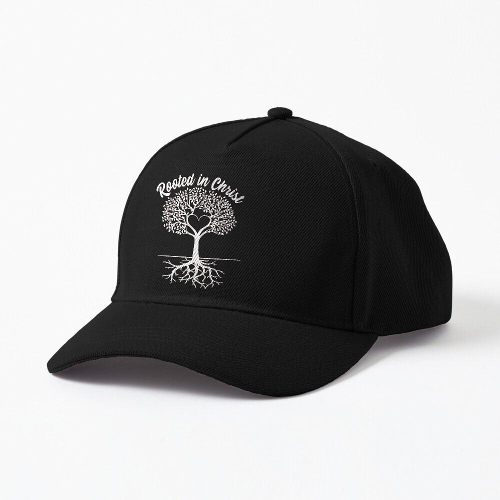Rooted In Christ Jesus Believer Christians Tree Art Cap