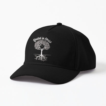 Rooted In Christ Jesus Believer Christians Tree Art Cap