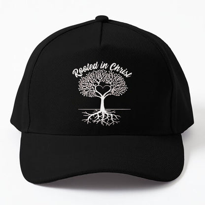 Rooted In Christ Jesus Believer Christians Tree Art Cap