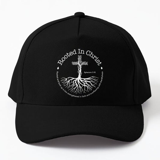 Rooted In Christ Jesus Cross Pray Bible Verse Christian Cap