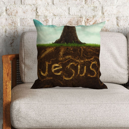 Rooted In Jesus Christ Pillow - Christian Pillows