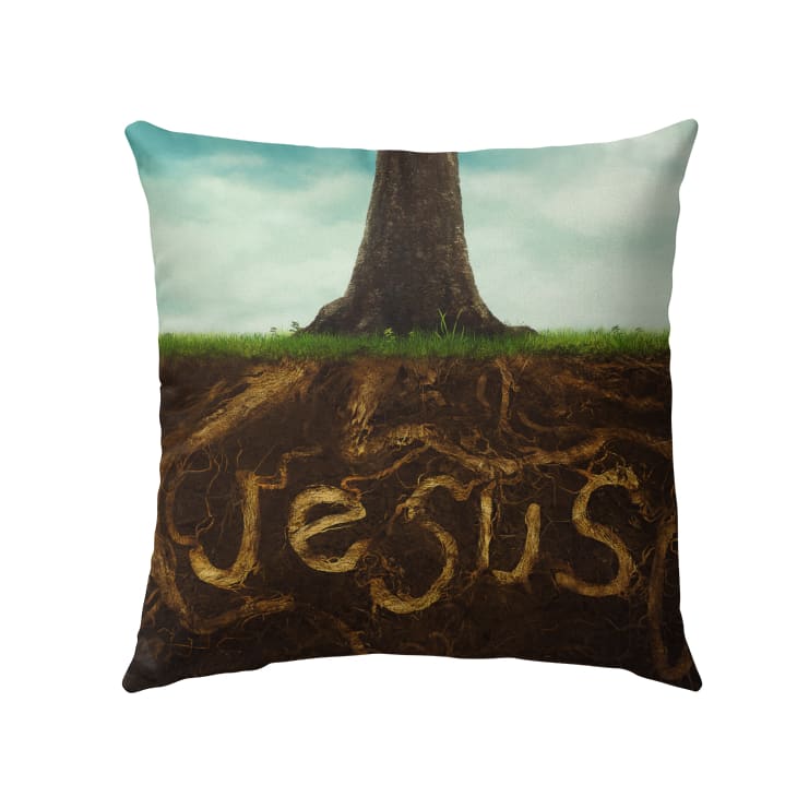 Rooted In Jesus Christ Pillow - Christian Pillows
