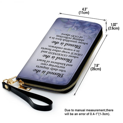 Rose And Cross Religious Gifts For Women Of God Clutch Purse For Women - Personalized Name - Christian Gifts For Women