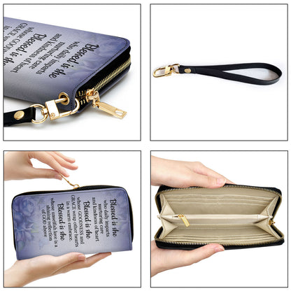 Rose And Cross Religious Gifts For Women Of God Clutch Purse For Women - Personalized Name - Christian Gifts For Women