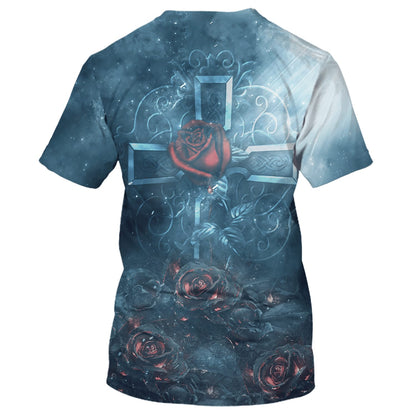 Rose Faith 3D All Over Printed Shirt for Men and Women