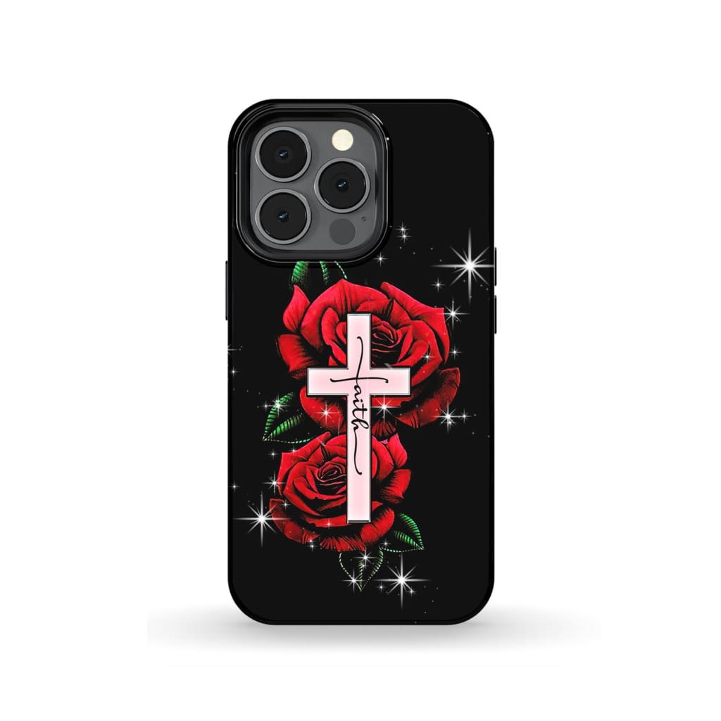 Rose Faith Cross Christian Phone Case - Scripture Phone Cases - Iphone Cases Christian