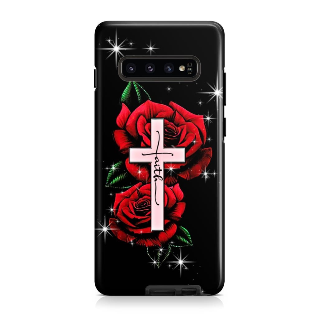 Rose Faith Cross Christian Phone Case - Scripture Phone Cases - Iphone Cases Christian