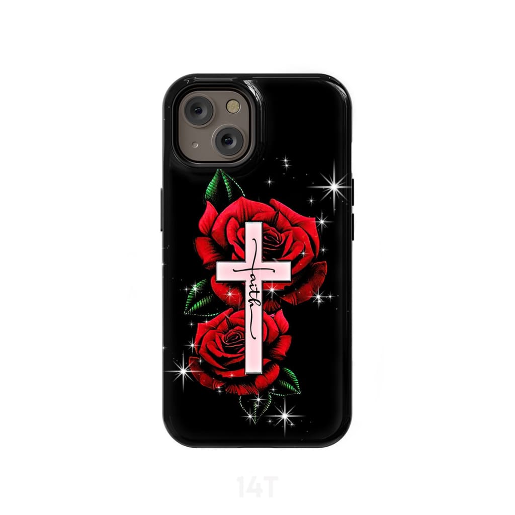 Rose Faith Cross Christian Phone Case - Scripture Phone Cases - Iphone Cases Christian