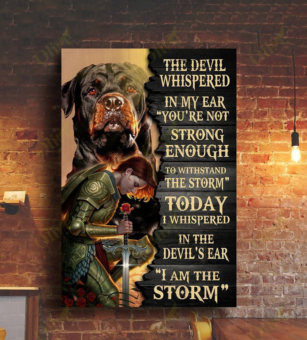 Rottweiler - I Am The Storm Canvas 2 - Canvas Decor Ideas