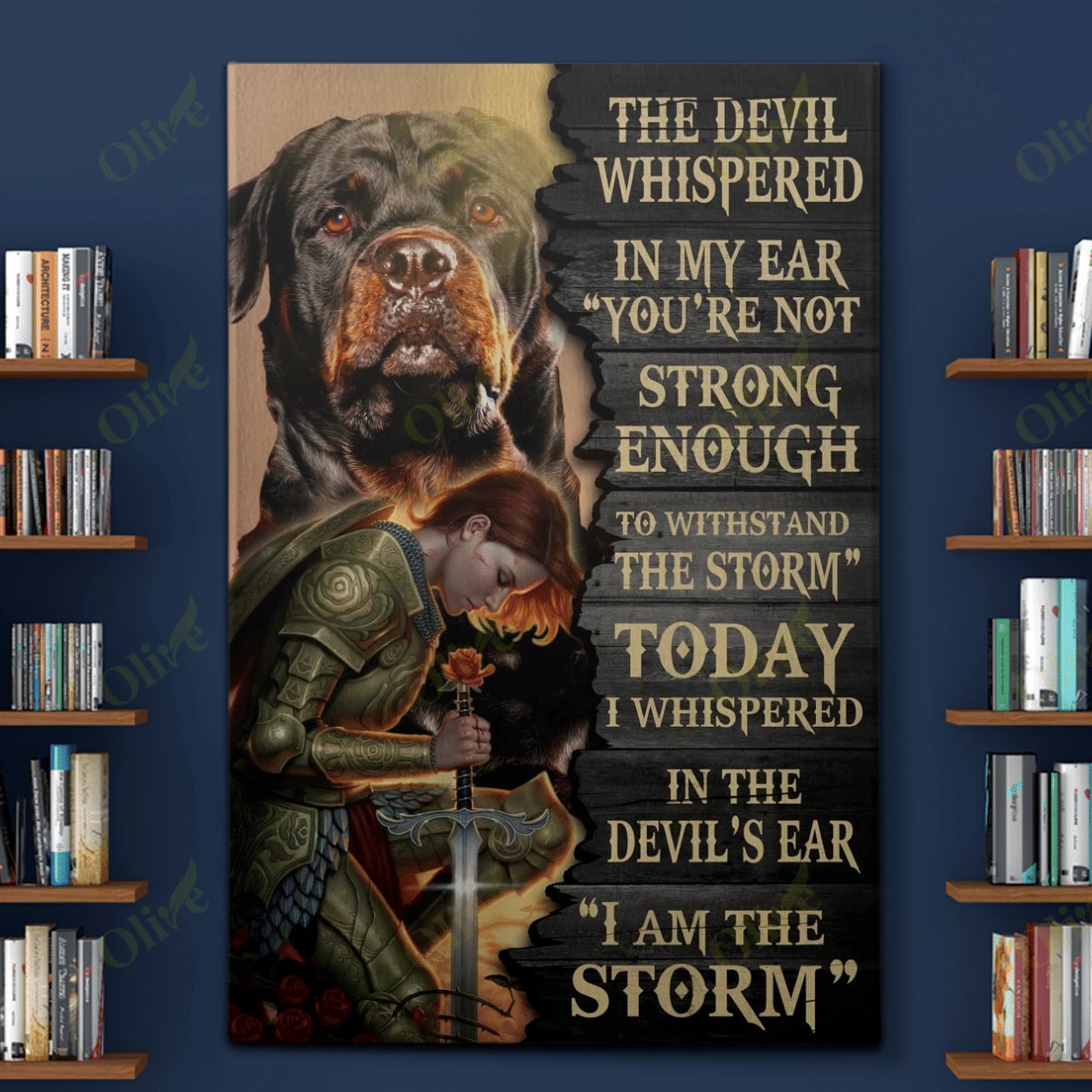 Rottweiler - I Am The Storm Canvas 2 - Canvas Decor Ideas