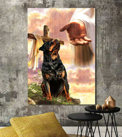 Rottweiler God Hand Photo Canvas - Canvas Decor Ideas