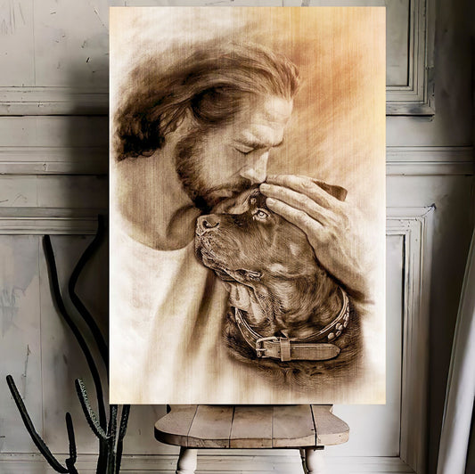 Rottweiler Safe In His Arms Canvas - Canvas Decor Ideas