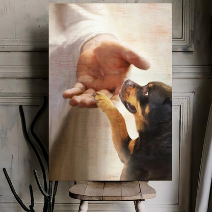 Rottweiler Take My Hand God Canvas - Canvas Decor Ideas