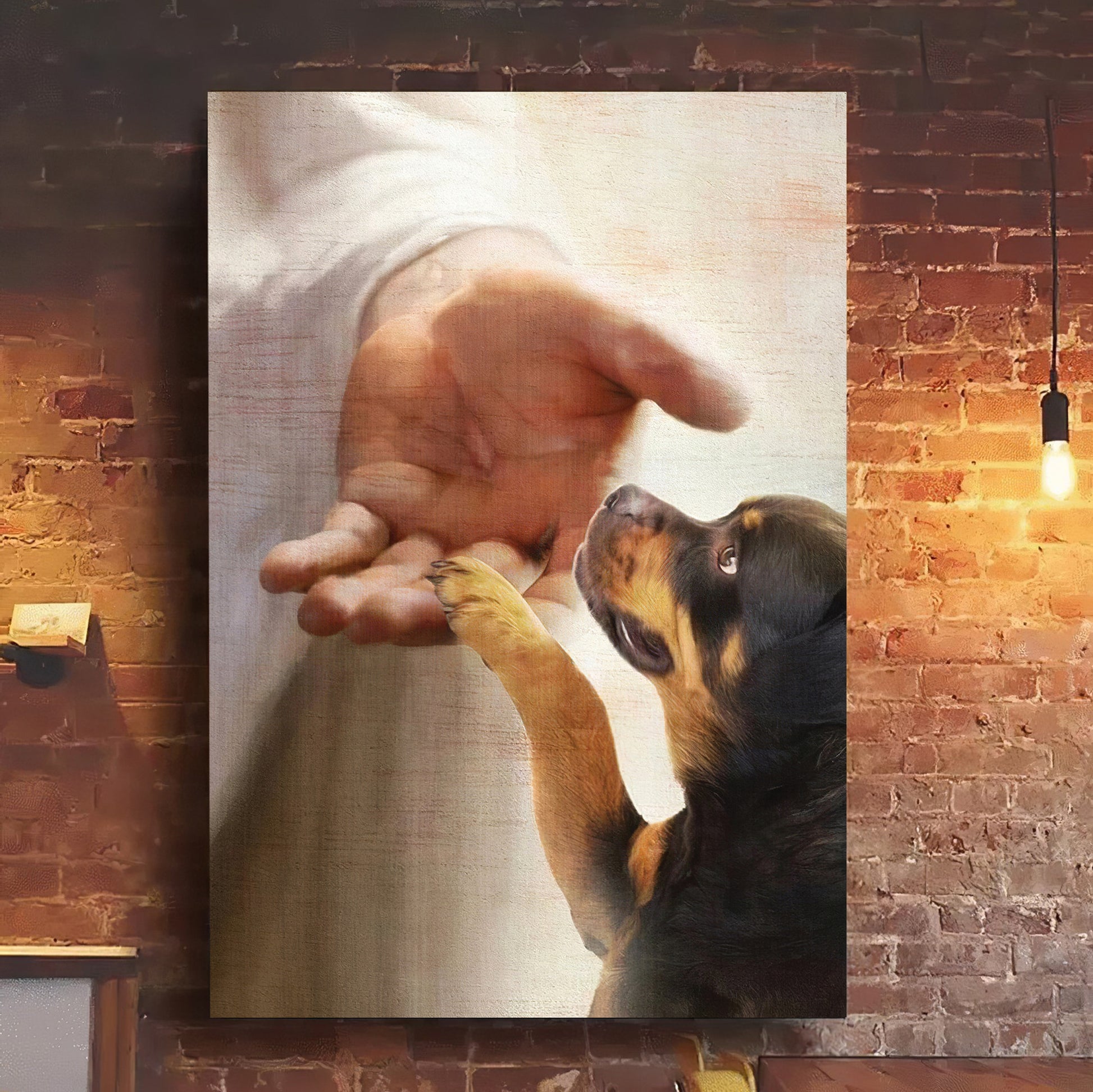 Rottweiler Take My Hand God Canvas - Canvas Decor Ideas