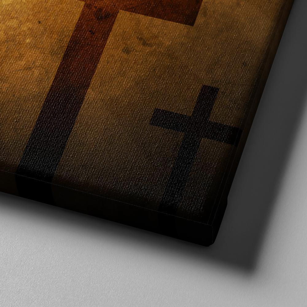 Rustic Crosses As For Me And My House We Will Serve The Lord Wall Art - Christian Canvas Wall Art