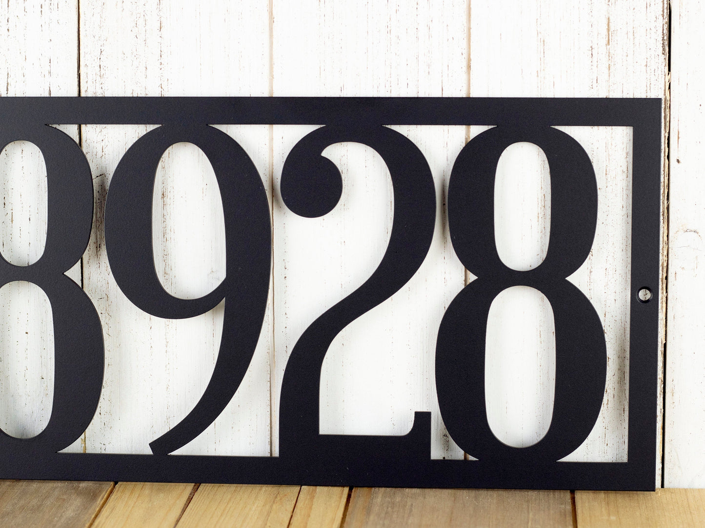 Rustic House Numbers On A Custom Metal Sign For Farmhouse Decor Housewarming Gift Metal Address Plaque