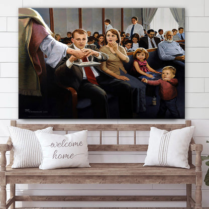 Sacrament Meeting Canvas Wall Art - Jesus Christ Picture - Canvas Christian Wall Art