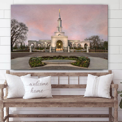 Sacramento Temple Evening Canvas Wall Art - Jesus Christ Picture - Canvas Christian Wall Art