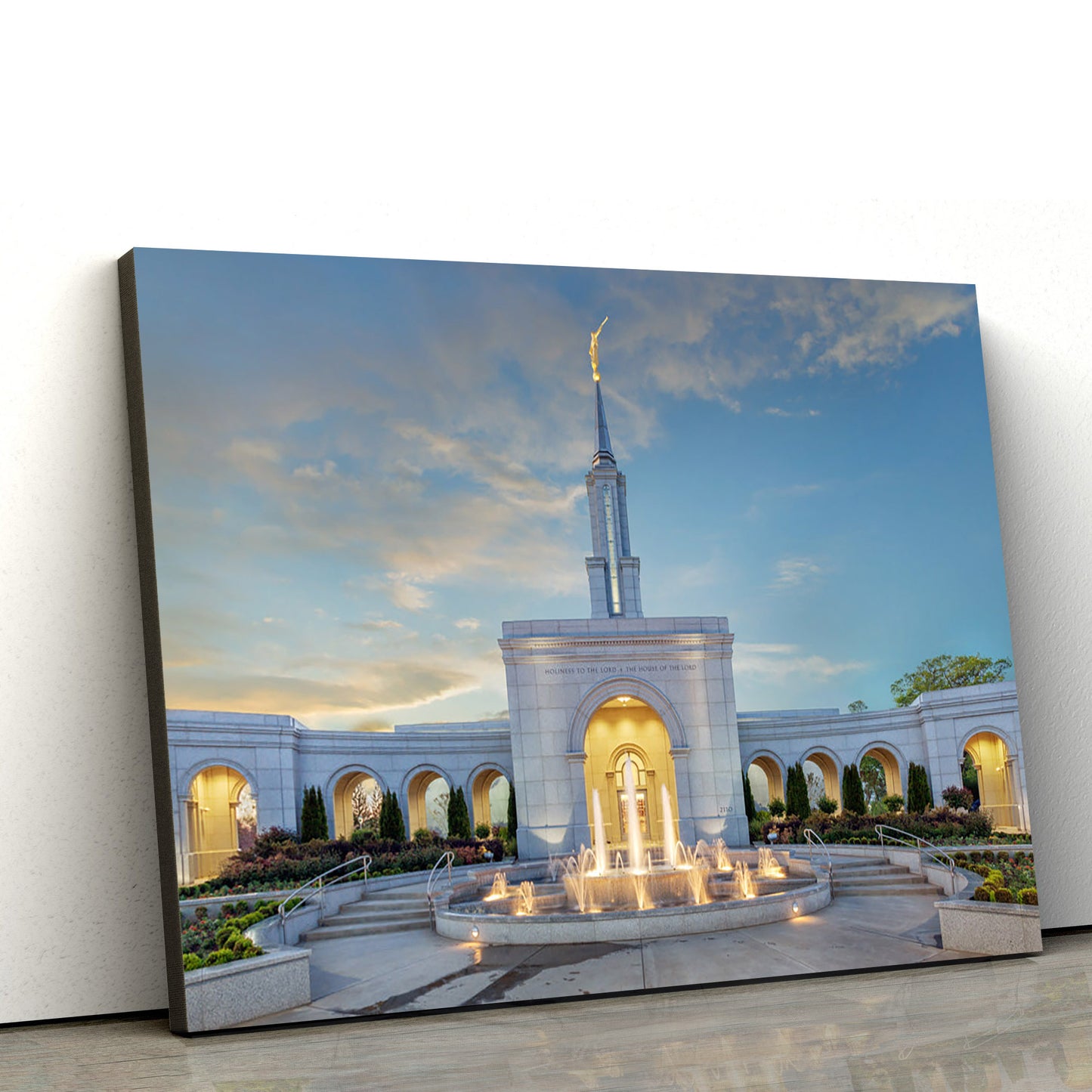 Sacramento Temple Tranquility Canvas Wall Art - Jesus Christ Picture - Canvas Christian Wall Art