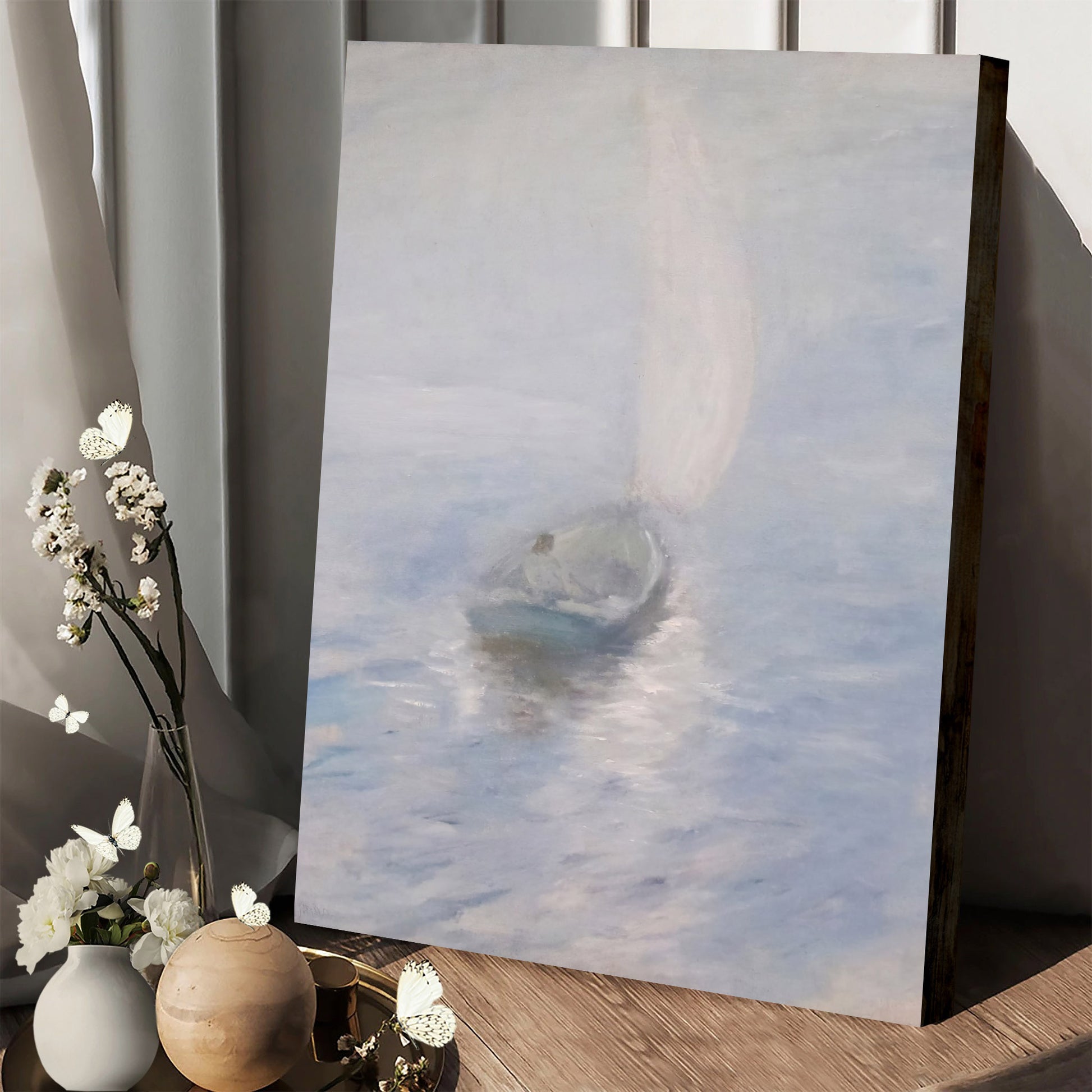 Sailing In The Mist Canvas Poster -  Jesus In The Boat Wall Art - Ciaocustom