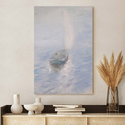 Sailing In The Mist Canvas Poster -  Jesus In The Boat Wall Art - Ciaocustom