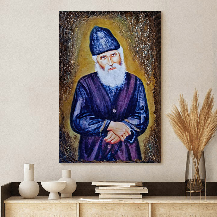 Saint Paisios of Mount Athos Orthodox Canvas Wall Art - Christian Wall Art Decor - Religious Wall Art Canvas