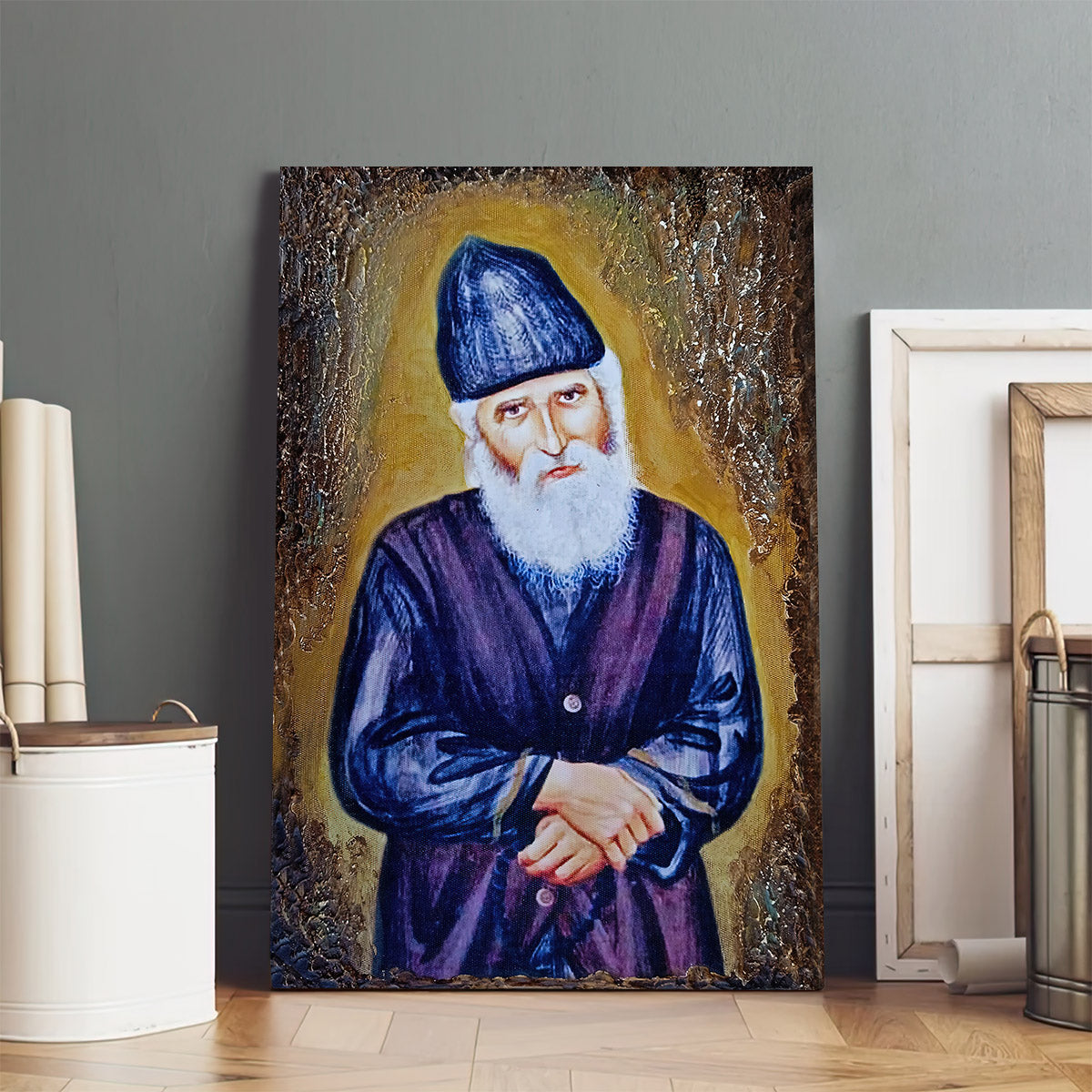 Saint Paisios of Mount Athos Orthodox Canvas Wall Art - Christian Wall Art Decor - Religious Wall Art Canvas
